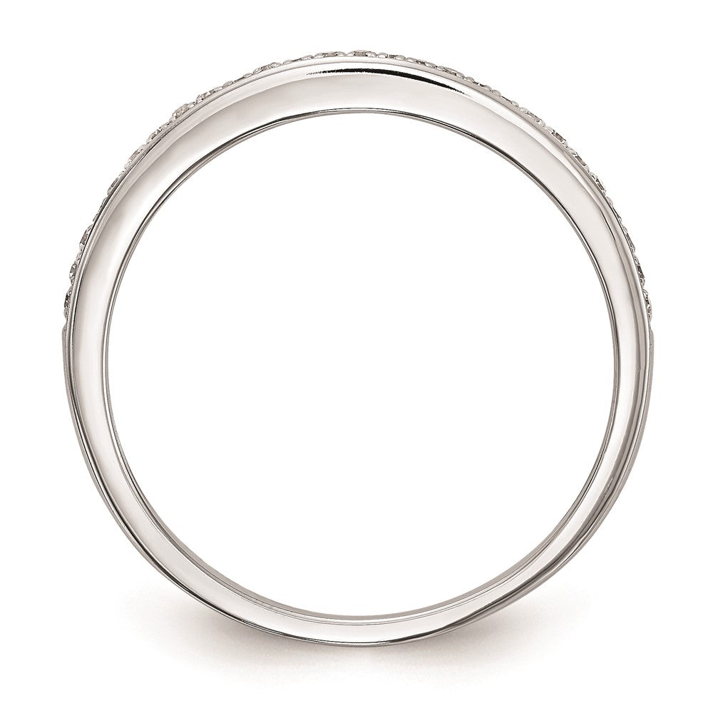 14k White Gold Real Diamond Wedding Band