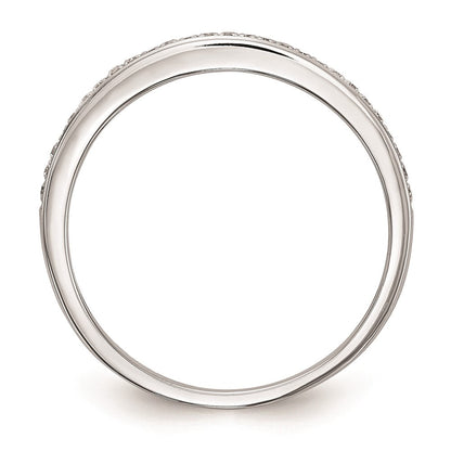 14k White Gold Real Diamond Wedding Band