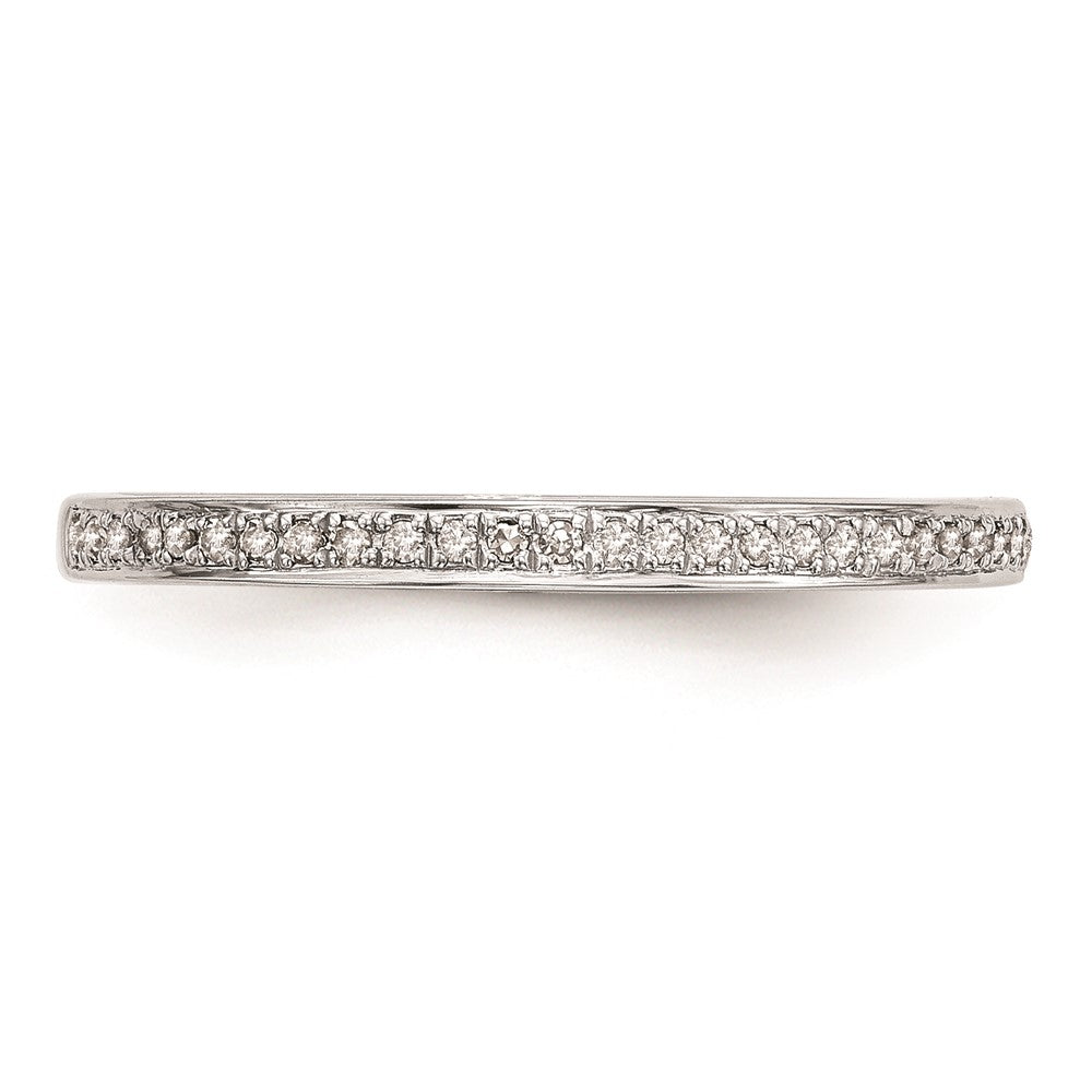 14k White Gold Real Diamond Wedding Band