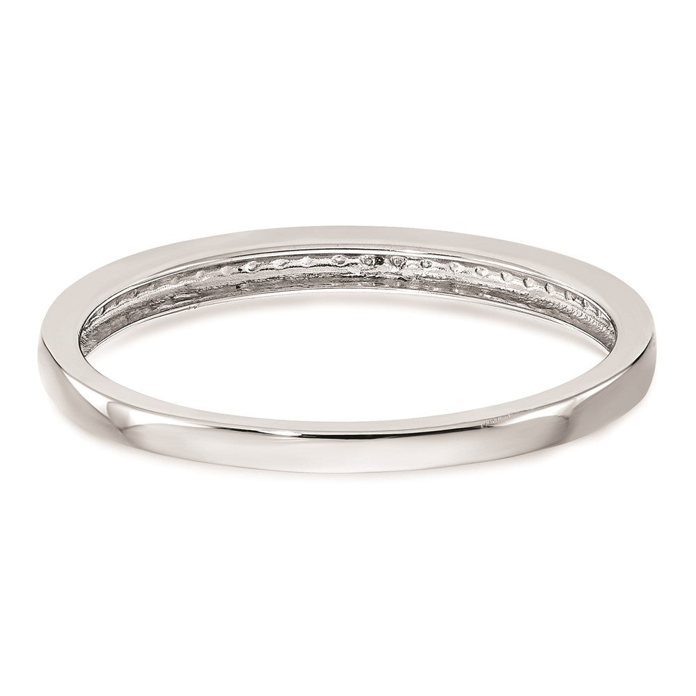 14k White Gold Real Diamond Wedding Band