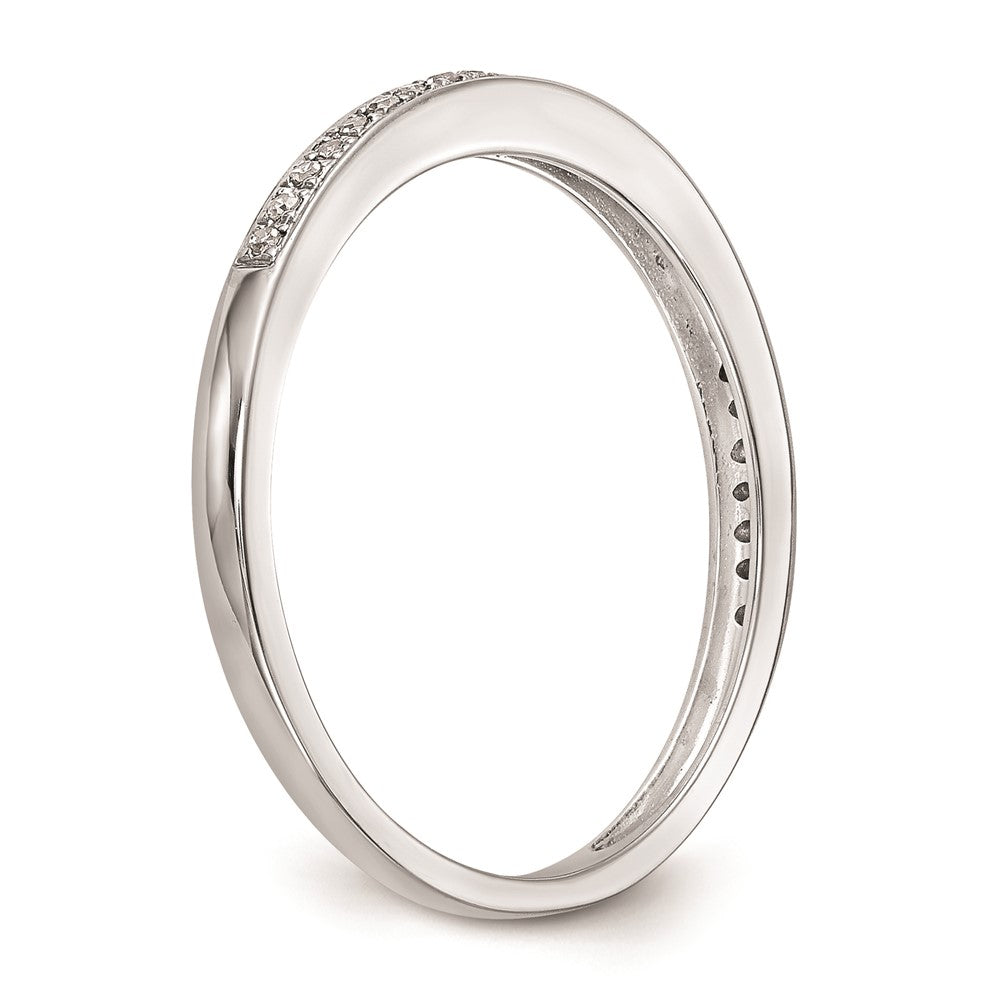 14k White Gold Real Diamond Wedding Band