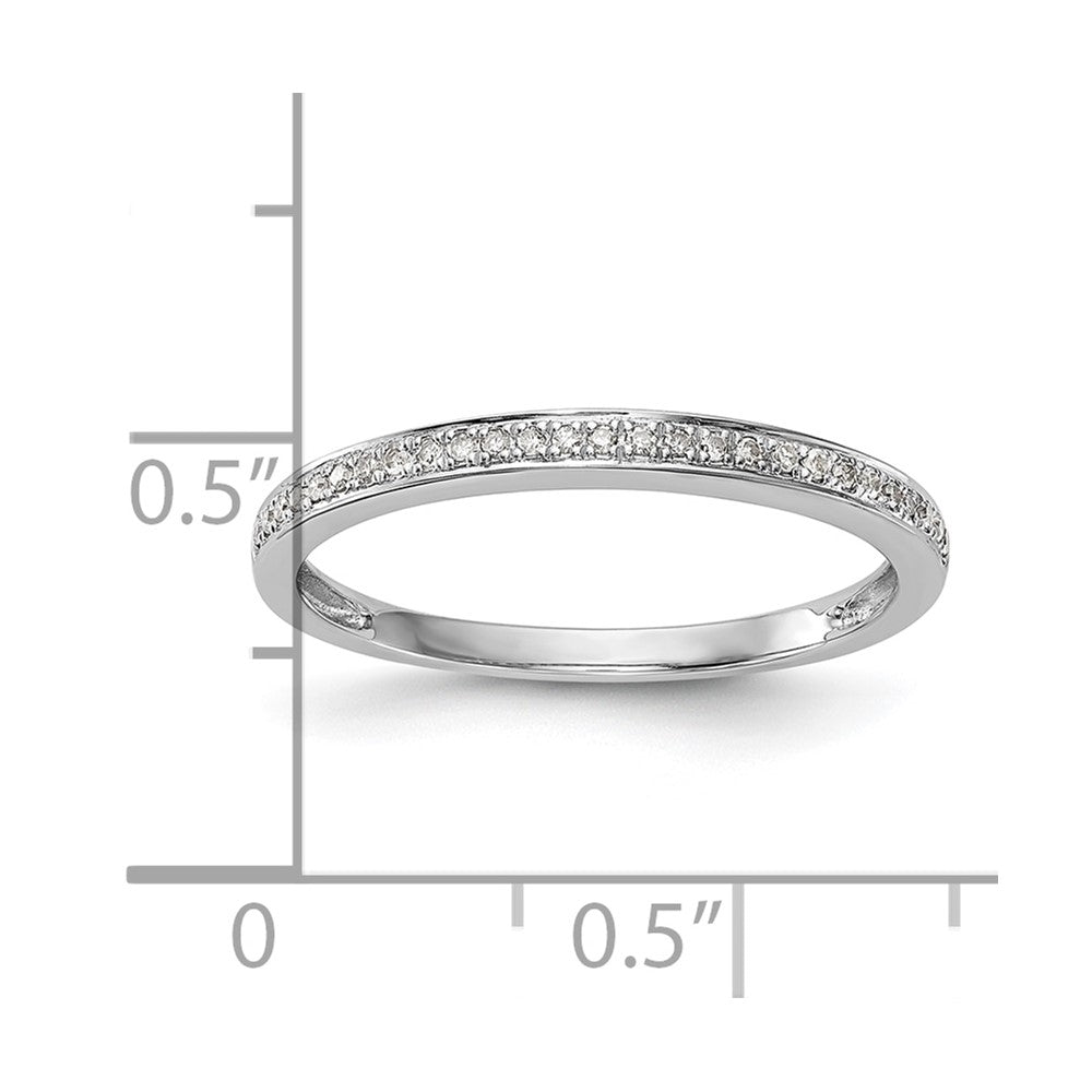 14k White Gold Real Diamond Wedding Band