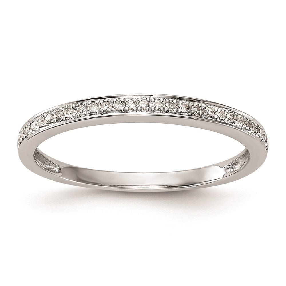 14k White Gold Real Diamond Wedding Band