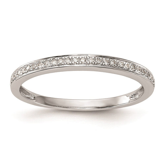 14k White Gold Real Diamond Wedding Band