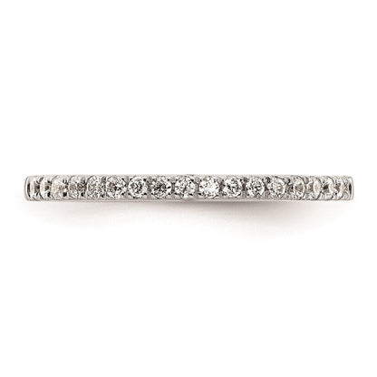 14k White Gold Real Diamond Wedding Band