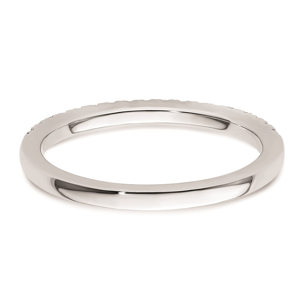 14k White Gold Real Diamond Wedding Band