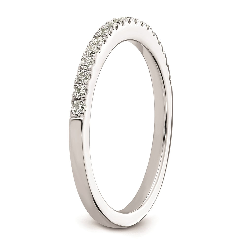 14k White Gold Real Diamond Wedding Band