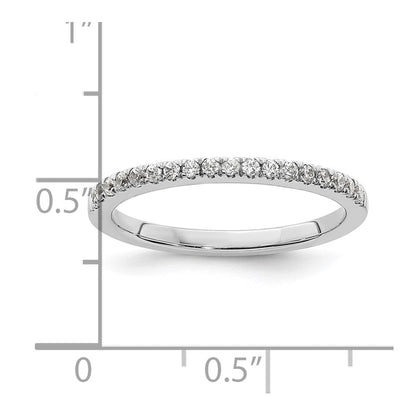 14k White Gold Real Diamond Wedding Band
