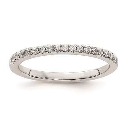 14k White Gold Real Diamond Wedding Band