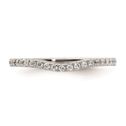 14k White Gold Real Diamond Wedding Band