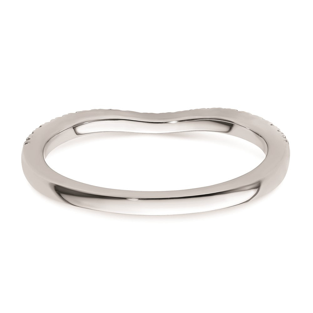 14k White Gold Real Diamond Wedding Band