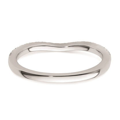 14k White Gold Real Diamond Wedding Band