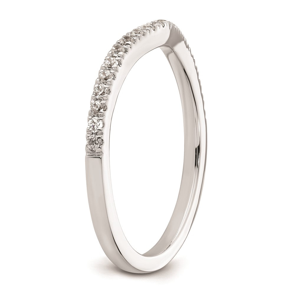14k White Gold Real Diamond Wedding Band