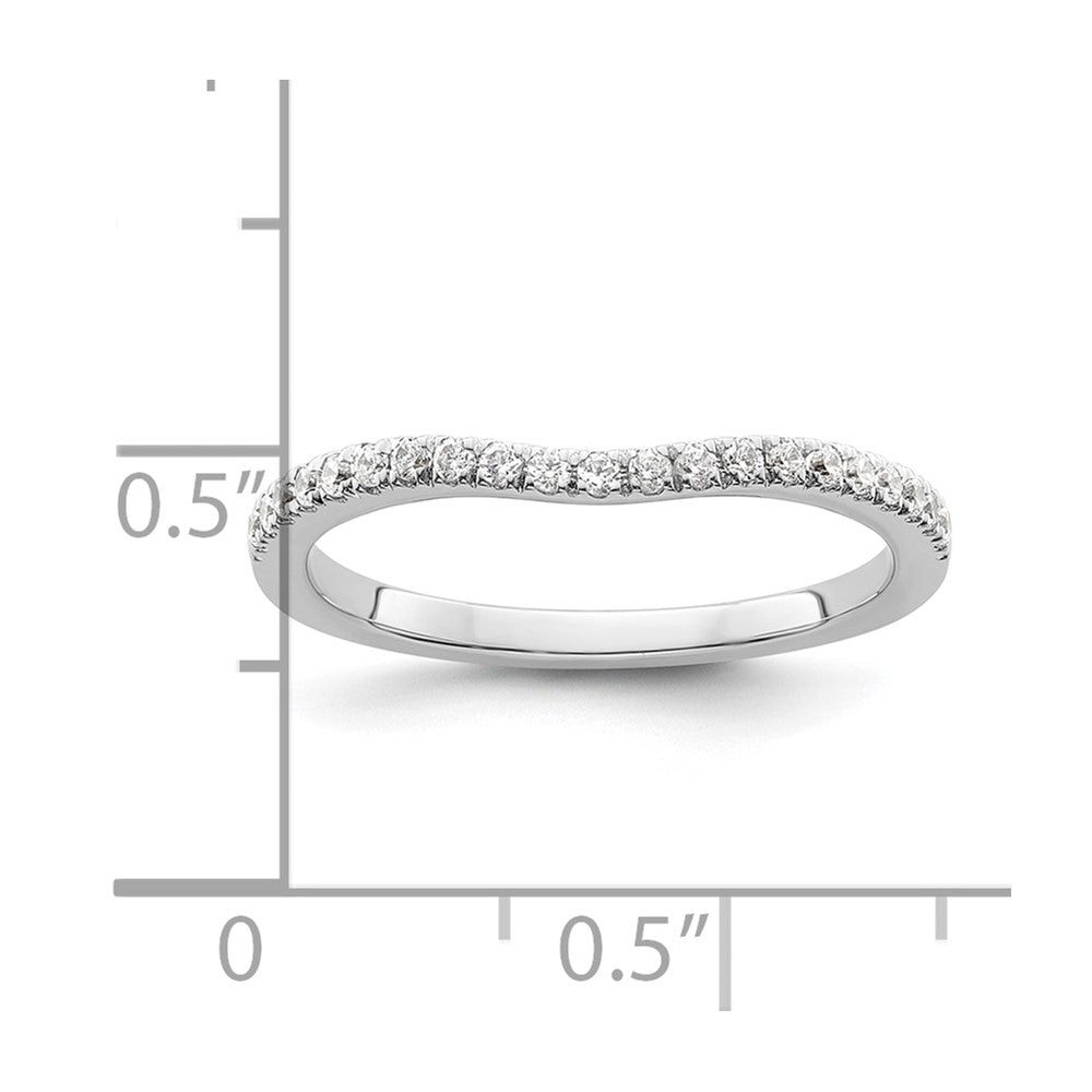 14k White Gold Real Diamond Wedding Band
