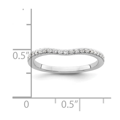 14k White Gold Real Diamond Wedding Band