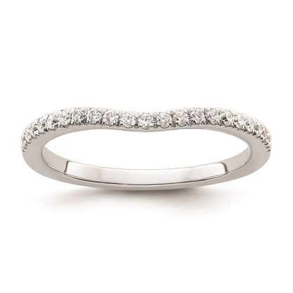 14k White Gold Real Diamond Wedding Band