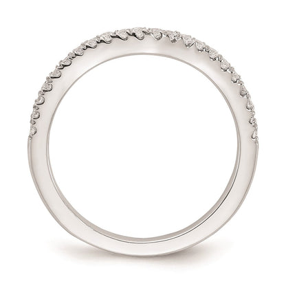 14k White Gold Real Diamond Wedding Band