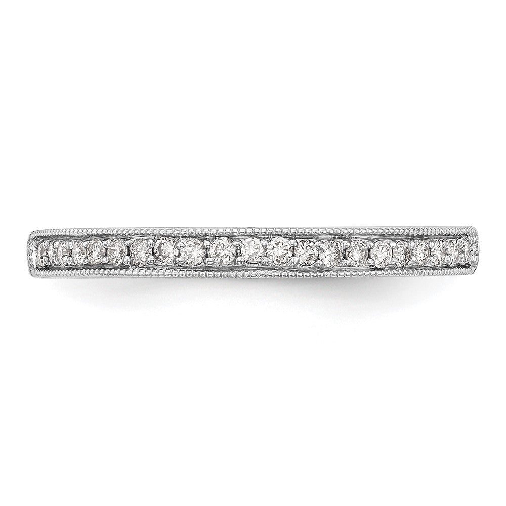14k White Gold Real Diamond Wedding Band