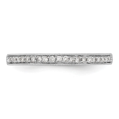 14k White Gold Real Diamond Wedding Band