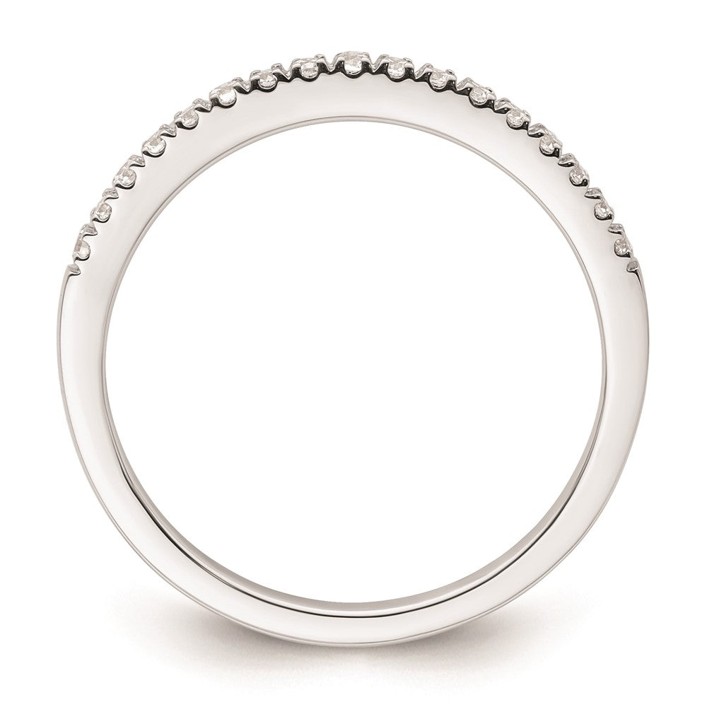 14k White Gold Real Diamond Wedding Band