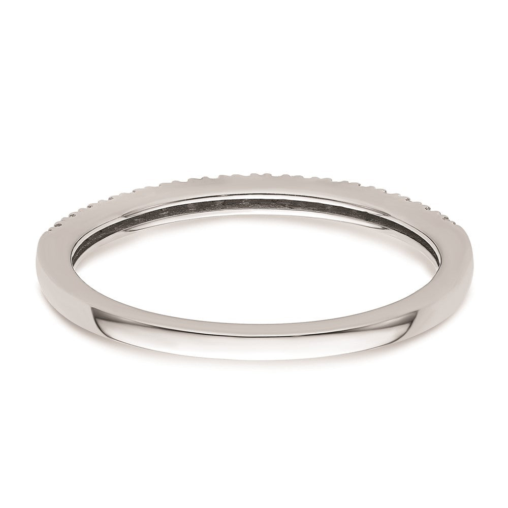 14k White Gold Real Diamond Wedding Band