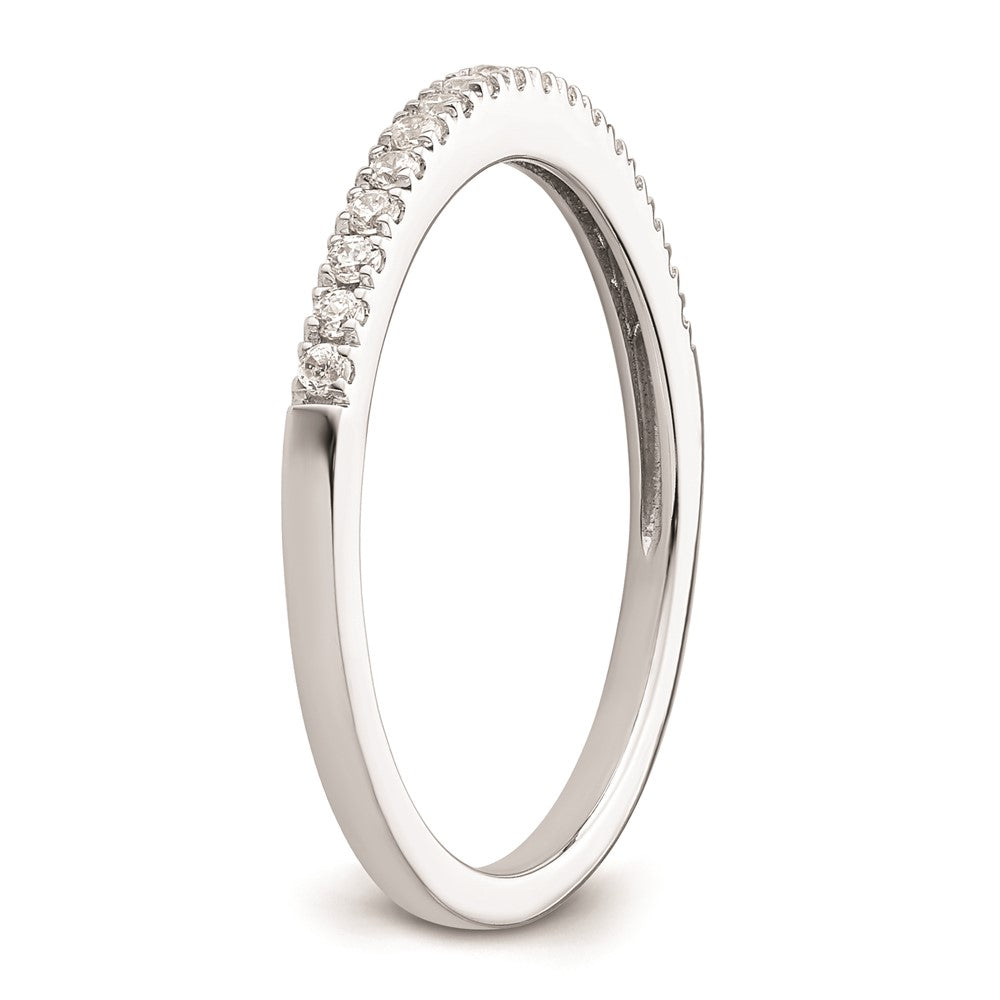 14k White Gold Real Diamond Wedding Band