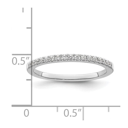 14k White Gold Real Diamond Wedding Band