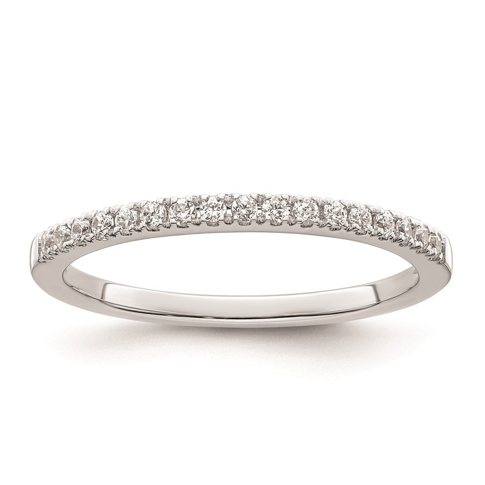 14k White Gold Real Diamond Wedding Band