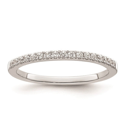 14k White Gold Real Diamond Wedding Band
