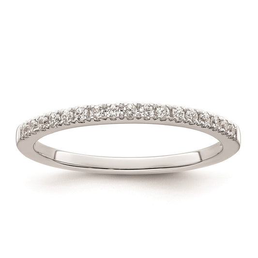14k White Gold Real Diamond Wedding Band