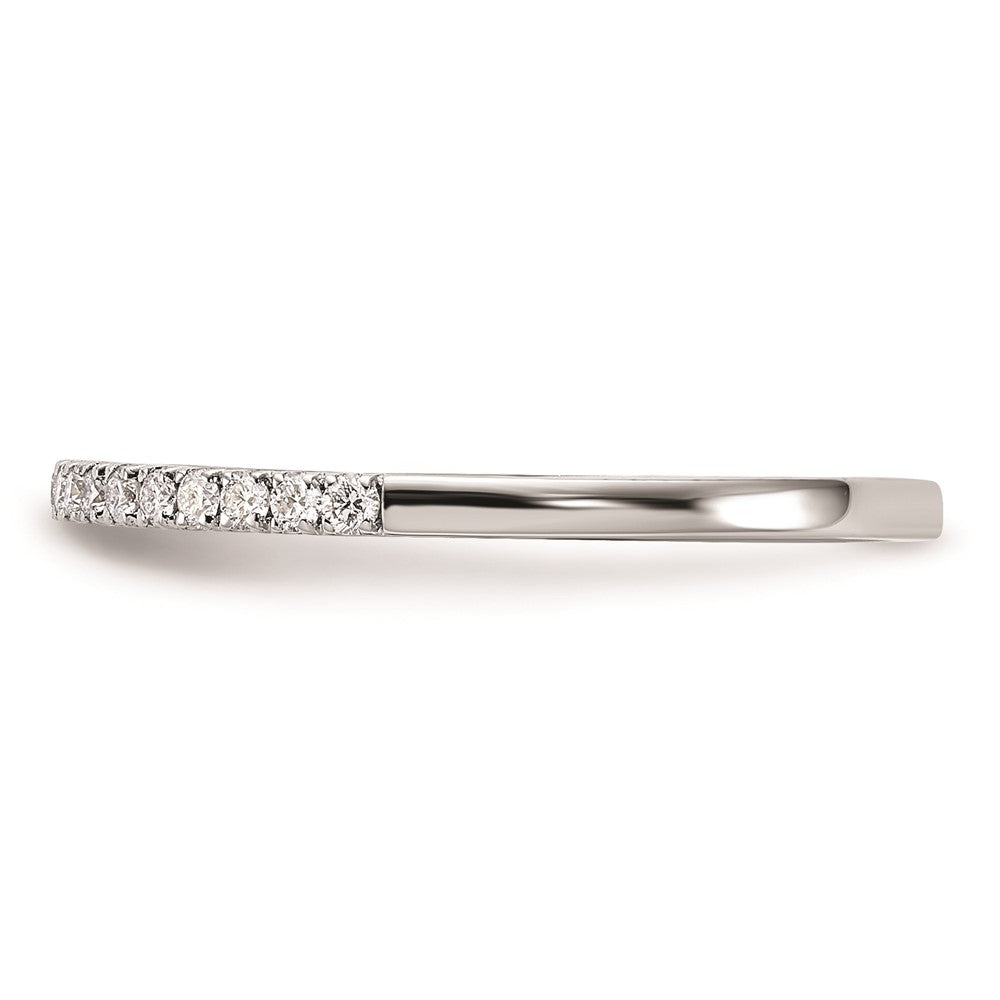 14k White Gold Real Diamond Wedding Band