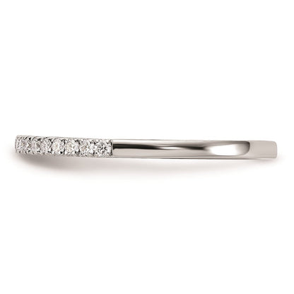 14k White Gold Real Diamond Wedding Band