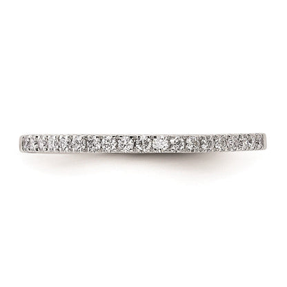 14k White Gold Real Diamond Wedding Band