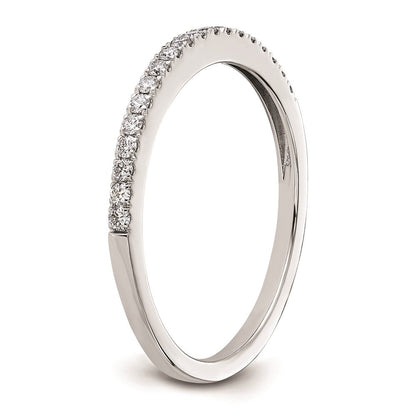 14k White Gold Real Diamond Wedding Band