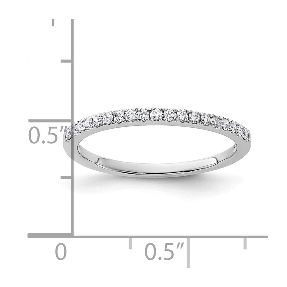 14k White Gold Real Diamond Wedding Band