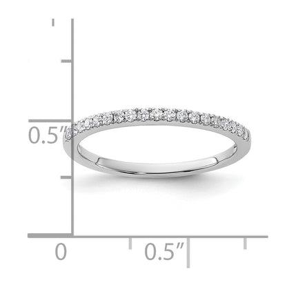 14k White Gold Real Diamond Wedding Band