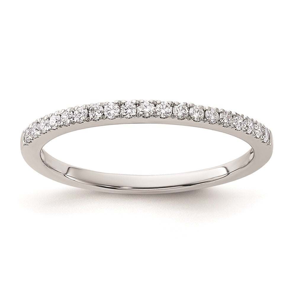 14k White Gold Real Diamond Wedding Band