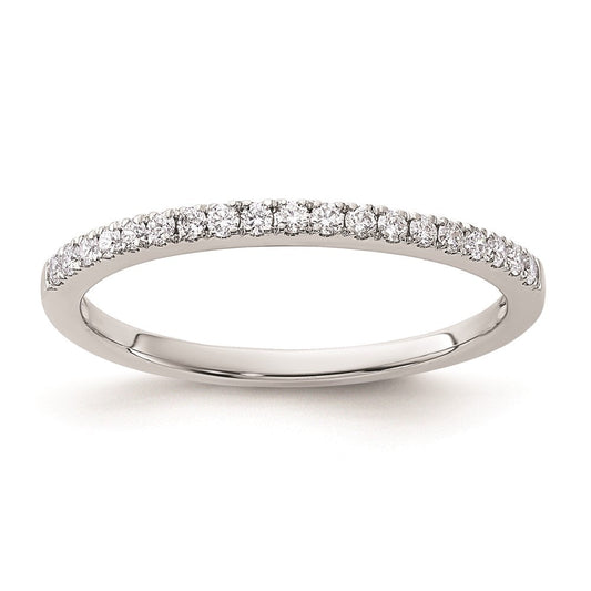 14k White Gold Real Diamond Wedding Band