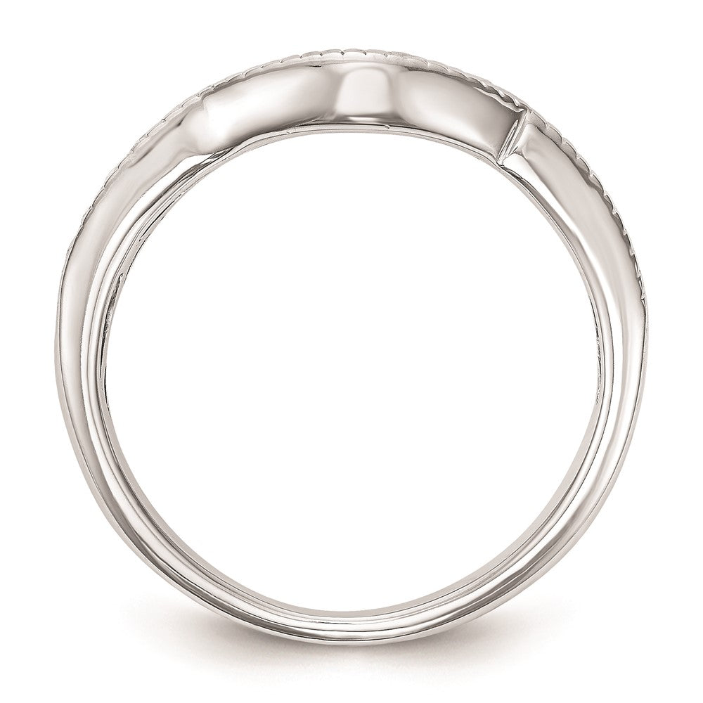 14k White Gold Real Diamond Wedding Band