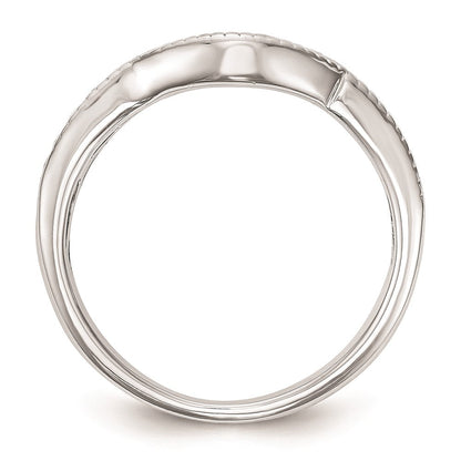 14k White Gold Real Diamond Wedding Band
