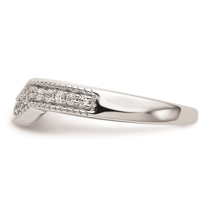 14k White Gold Real Diamond Wedding Band