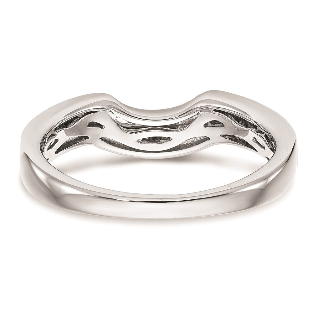 14k White Gold Real Diamond Wedding Band