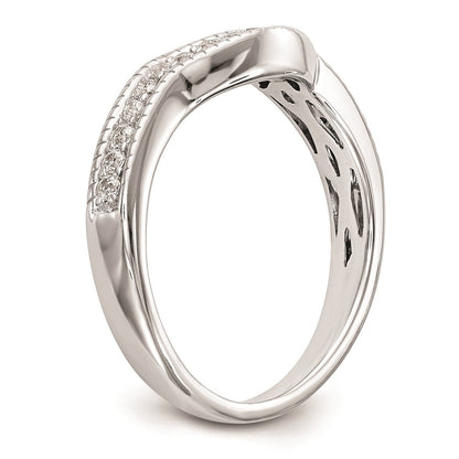 14k White Gold Real Diamond Wedding Band