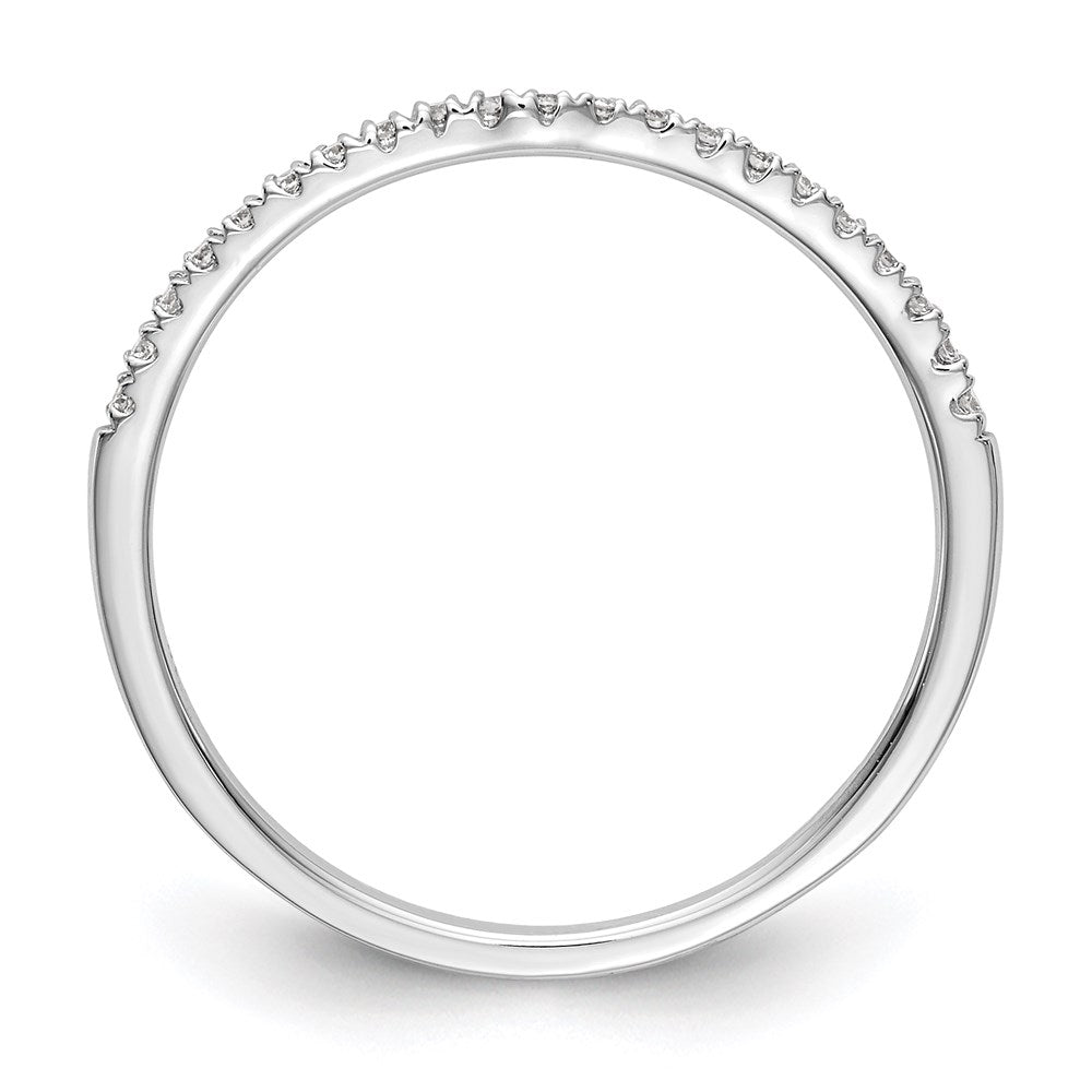 14k White Gold Real Diamond Wedding Band