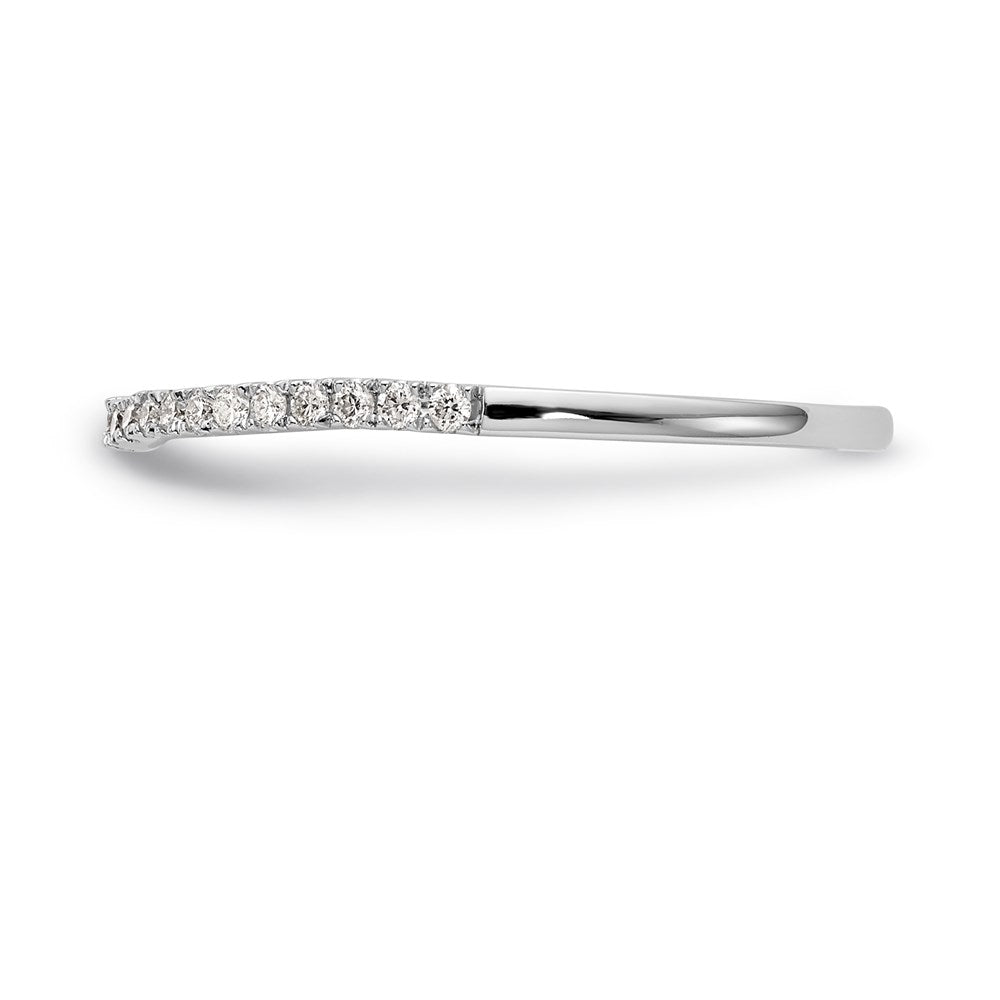 14k White Gold Real Diamond Wedding Band