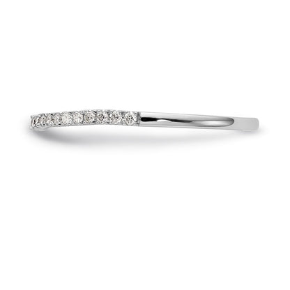 14k White Gold Real Diamond Wedding Band