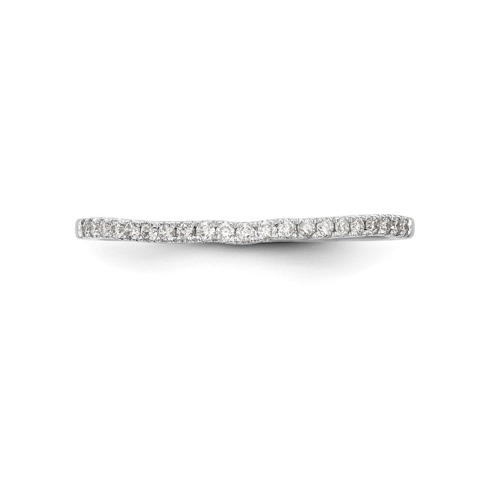 14k White Gold Real Diamond Wedding Band