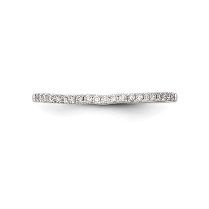 14k White Gold Real Diamond Wedding Band