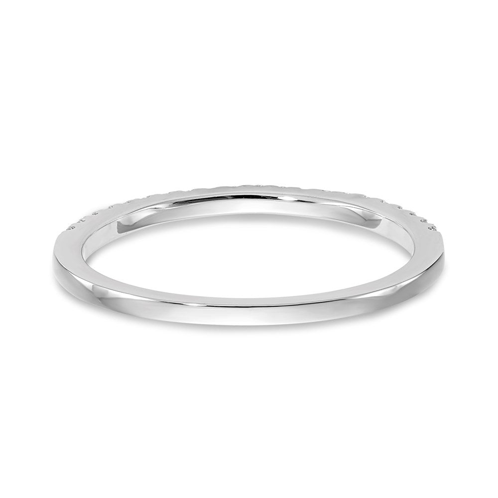 14k White Gold Real Diamond Wedding Band