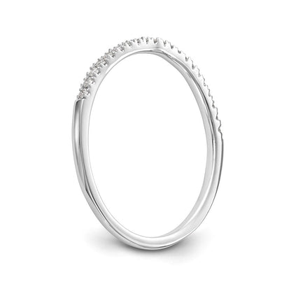 14k White Gold Real Diamond Wedding Band